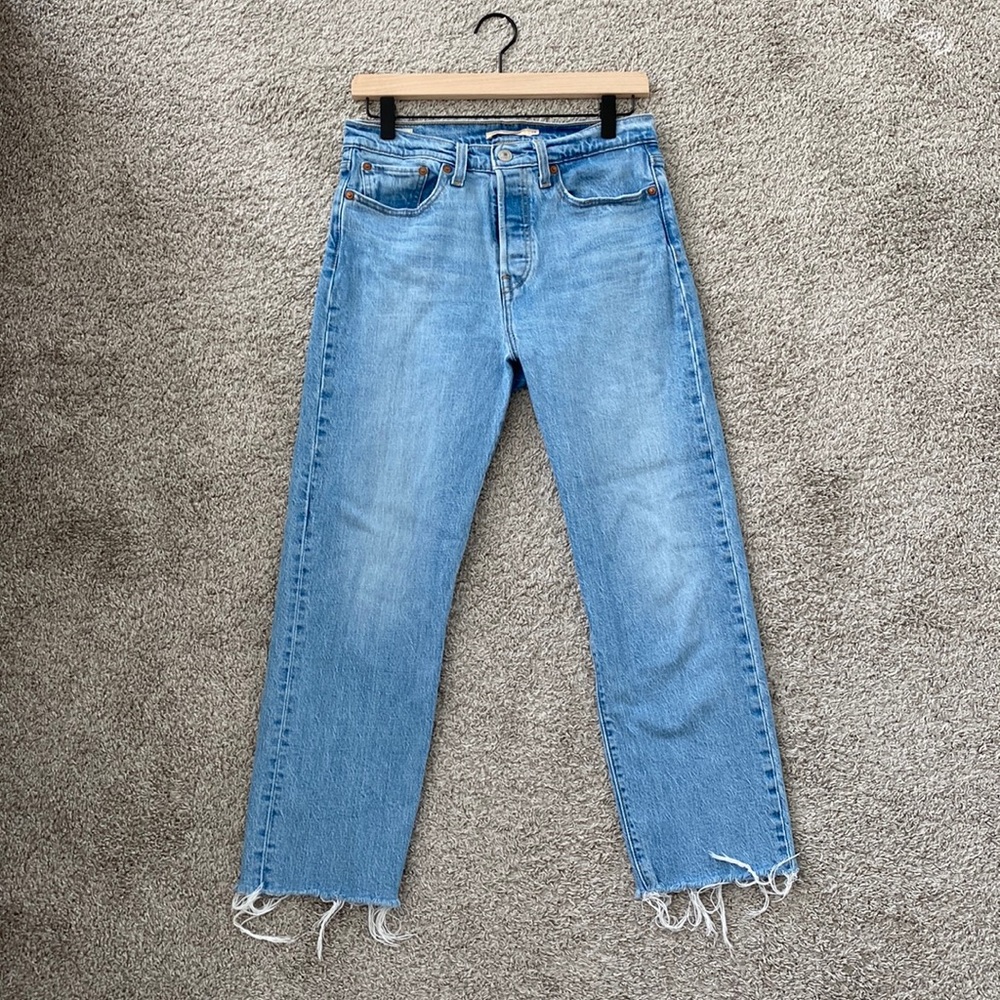 Levi wedgie straight premium denim jeans